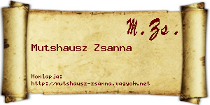 Mutshausz Zsanna névjegykártya